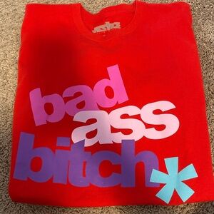 Red concert shirt from Justice Justin Bieber Tour